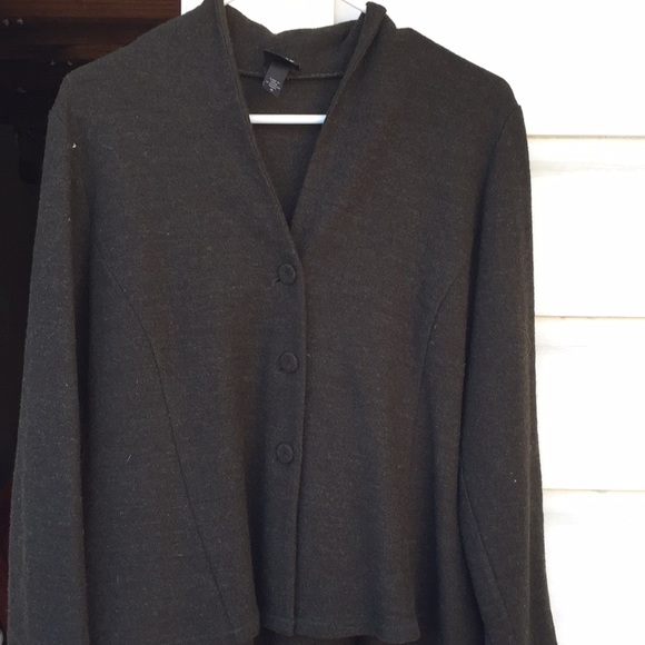 Beautiful Vintage Eileen Fisher Wonderfully Shaped 100% Wool Sweater size M - Picture 2 of 12
